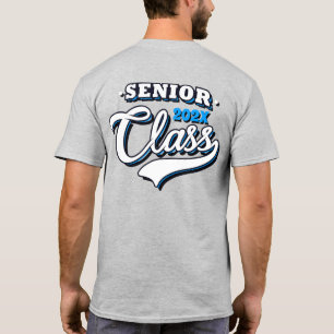 T-shirt Graduation classe de, bleu clair