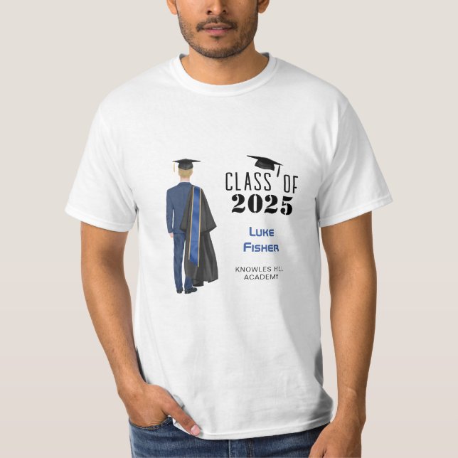 T-shirt Graduation College Leavers de l'école Jeune homme (Devant)