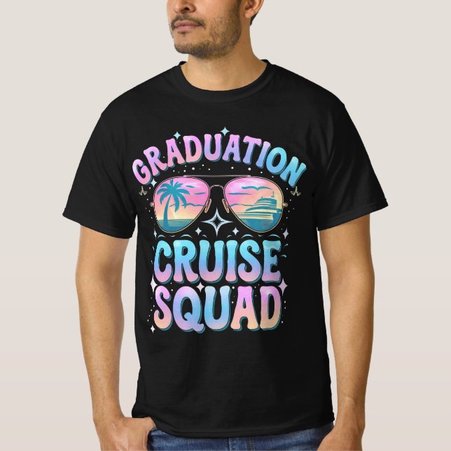 T-shirt Graduation Cruise Squad Cruising Ship Retro (Devant)