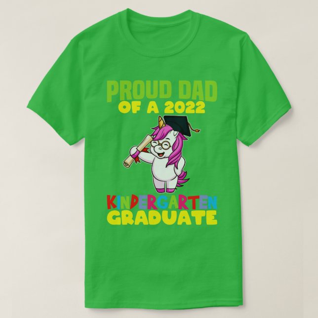 T-shirt Graduation Fière Papa 2022 Maternelle 9e année (Design devant)