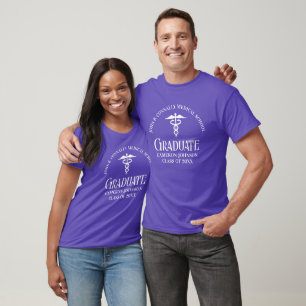 T-shirt Graduation Médicale violet personnalisé
