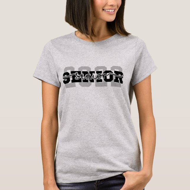 T-shirt Graduation minimale de script moderne noir (Devant)