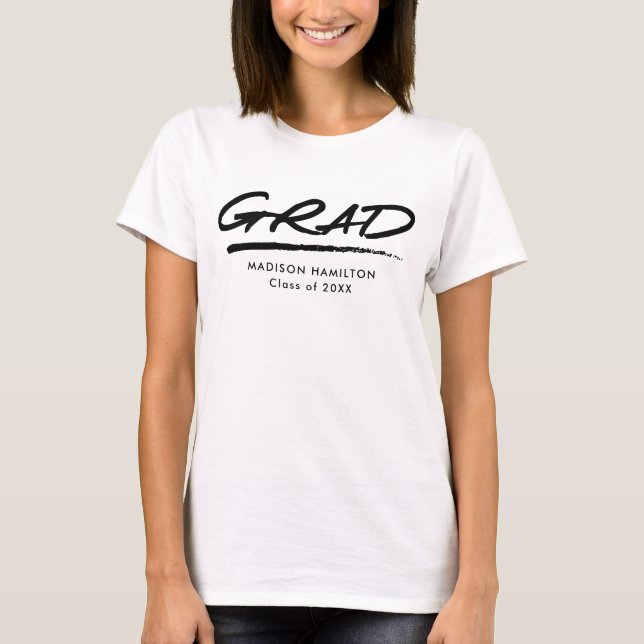 T-shirt Graduation moderne pointillée Graduation personnal (Devant)