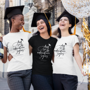 T-shirt Graduation Moderne Script Calligraphie Congrats Gr