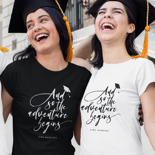 T-shirt Graduation moderne Script Calligraphie personnalis