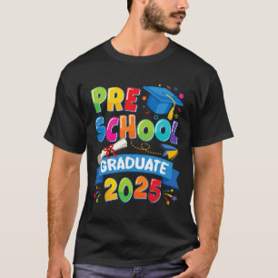 T-shirt Graduation préscolaire 2025 Pré-k Graduate Kids Bo