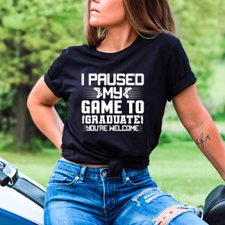 T-shirt Graduation Senior Gamer Drôle J'Ai Suspendu Mon Je