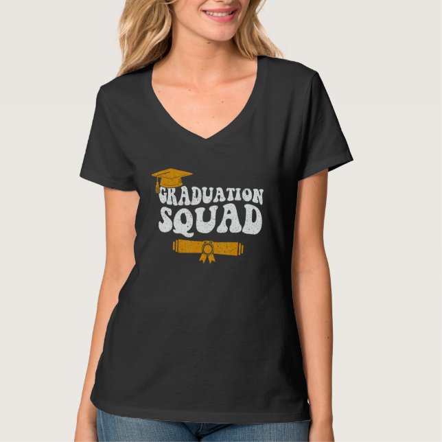T-shirt Graduation Squad Team Graduate Family Matching Gra (Devant)