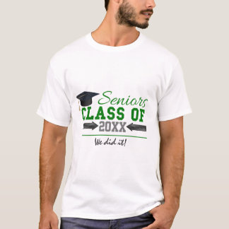 T-shirt Graduation verte et grise