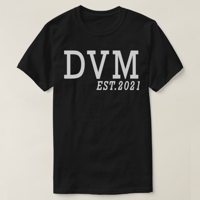 T-shirt Graduation Vétérinaire DVM Est 2021 Docteur De Vet (Design devant)
