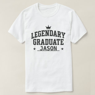 T-shirt Gradué légendaire avec votre nom dessus