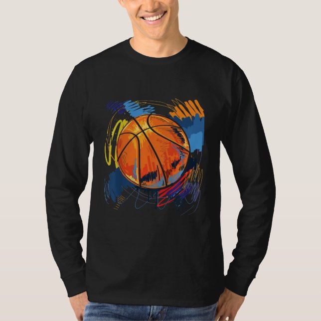 T-shirt Graffiti Art Basket-ball pour les filles (Devant)