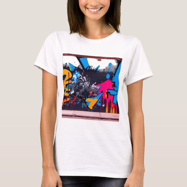 T-shirt Graffiti Art Design - Urban Street Style (Devant)