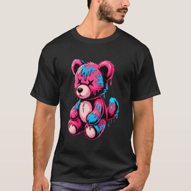 T-shirt Graffiti Art Loup Loups Fondants (Devant)
