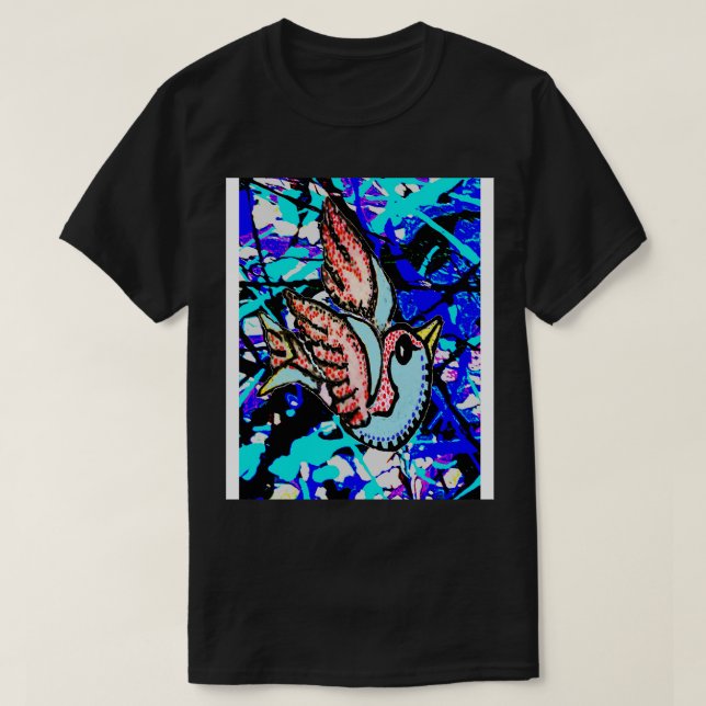 T-shirt graffiti bleu (Design devant)