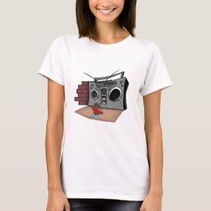 T-shirt Graffiti Boom Box Break Dance Cartoon