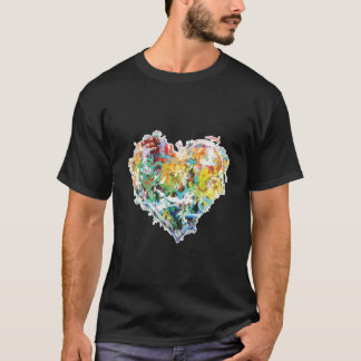 T-shirt Graffiti Coeur Abstrait