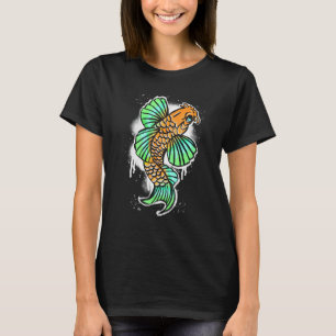 T-shirt Graffiti cool Style japonais Koi Poisson pour tous
