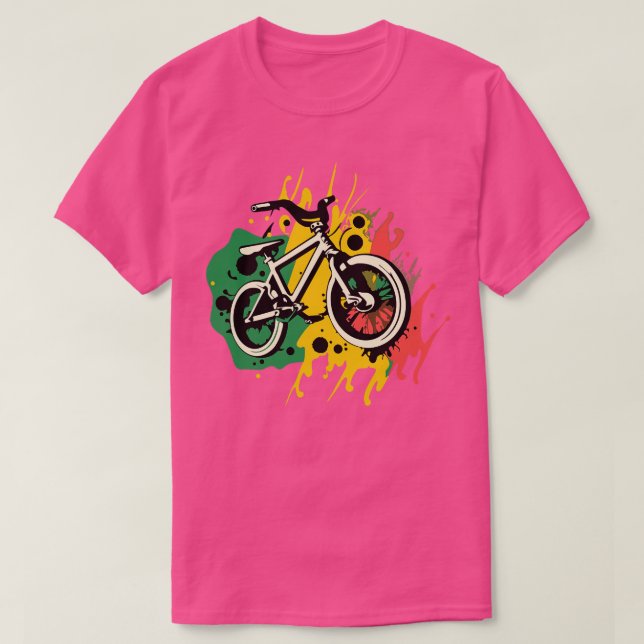 T-shirt graffiti d'art urbain abstrait vélo bmx (Design devant)