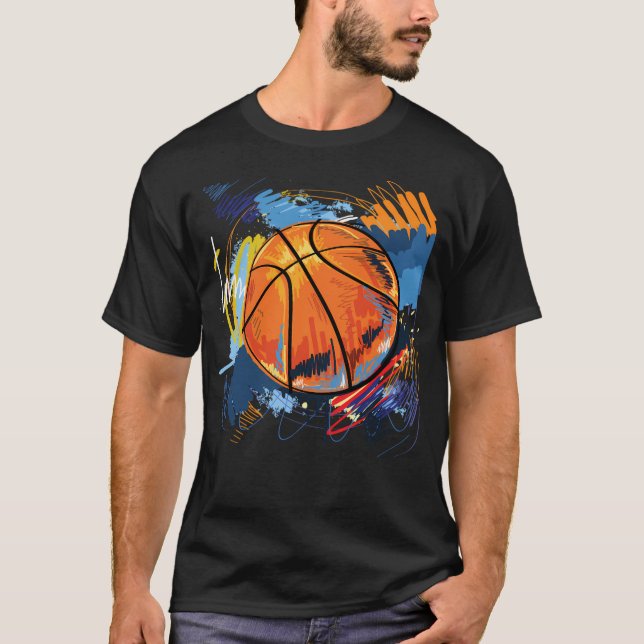 T-shirt Graffiti de basket-ball (Devant)
