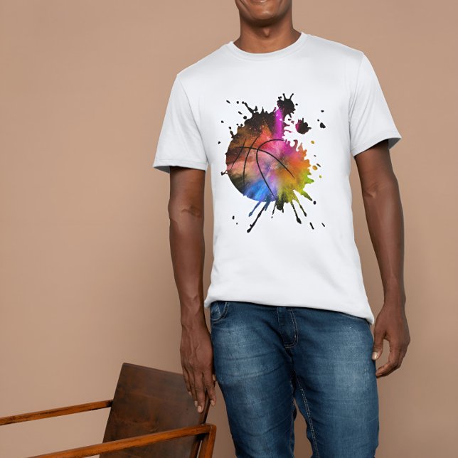 T-shirt graffiti de basket-ball Silhouette (Créateur téléchargé)