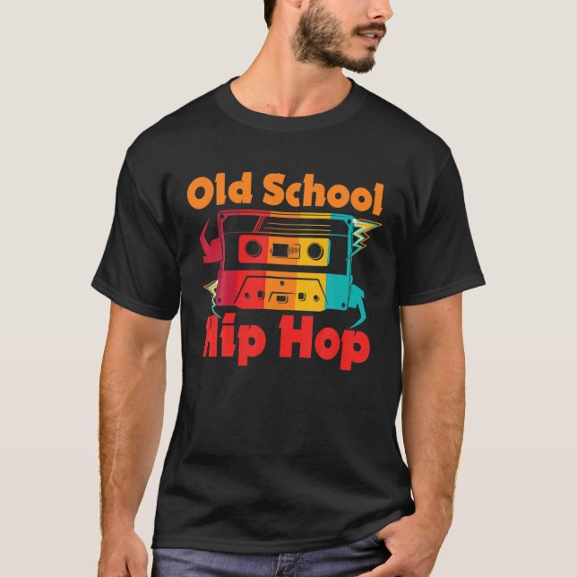 T-shirt Graffiti de l'ancienne école rétro Hip hop 80S 90S (Devant)