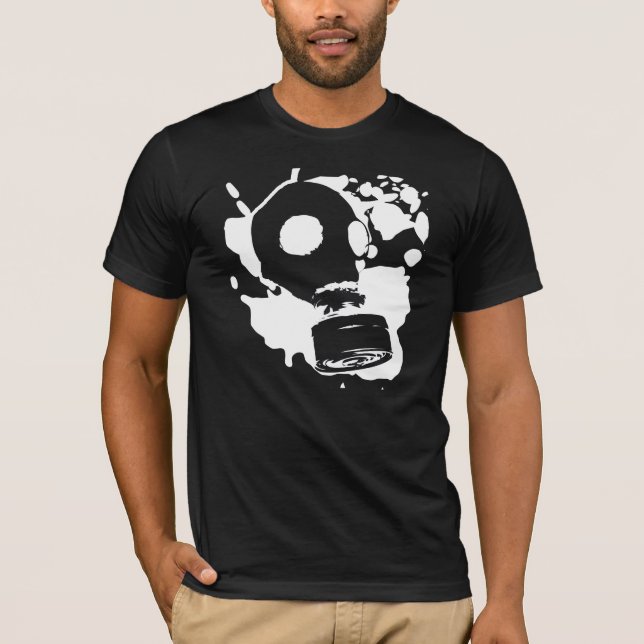 T-shirt Graffiti de masque de gaz (Devant)
