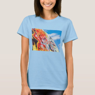 T-shirt graffiti de planète