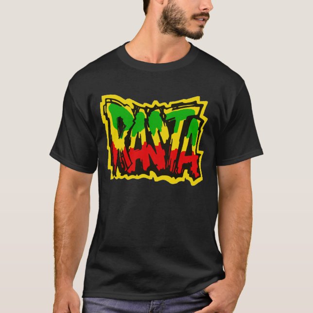 T-shirt Graffiti de reggae de Rasta (Devant)