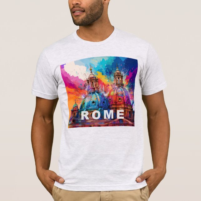 T-shirt Graffiti de Rome Skyline (Devant)