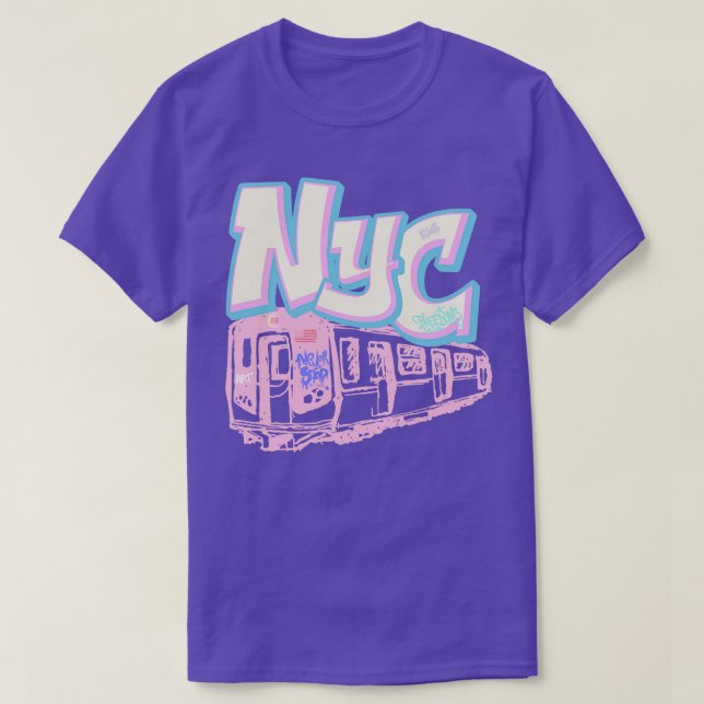 T-shirt graffiti de train de new york (Design devant)
