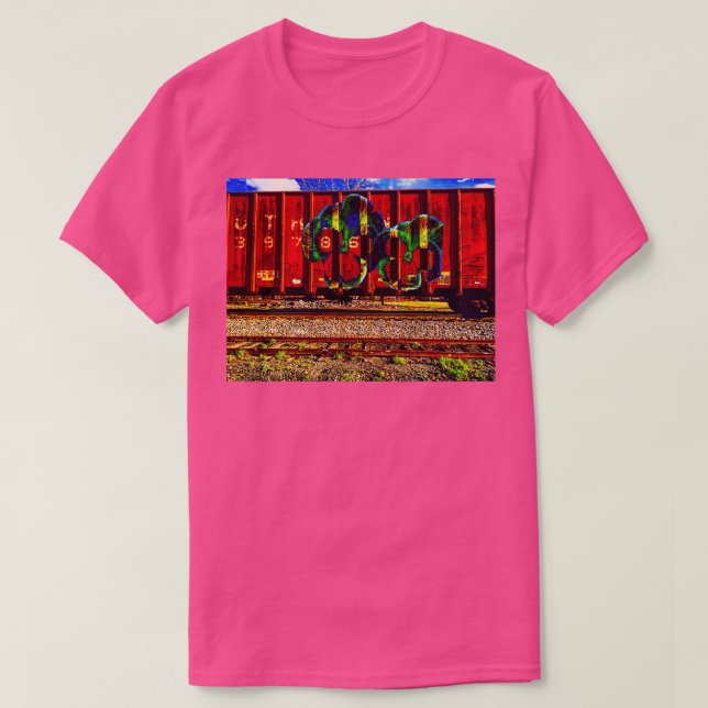 T-shirt Graffiti de train imaginaire (Design devant)