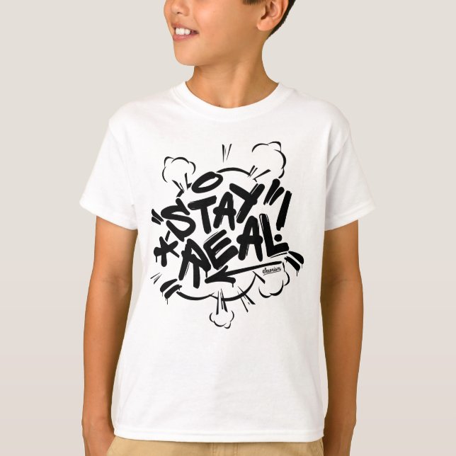 T-shirt Graffiti d'enfants : Séjour vrai Streetwear (Devant)