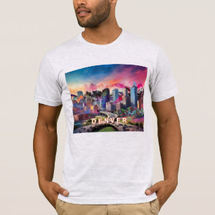 T-shirt Graffiti Denver Skyline
