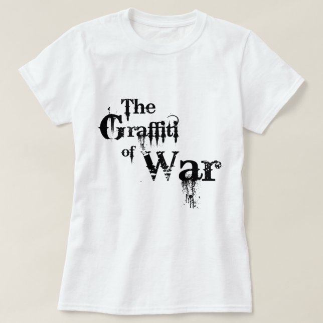 T-shirt Graffiti d'habillement de logo de guerre (Design devant)