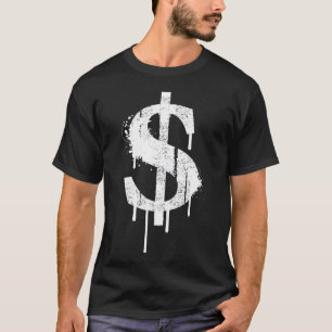 T-shirt Graffiti Dollar Bill Dollar Signal $ Style urbain 