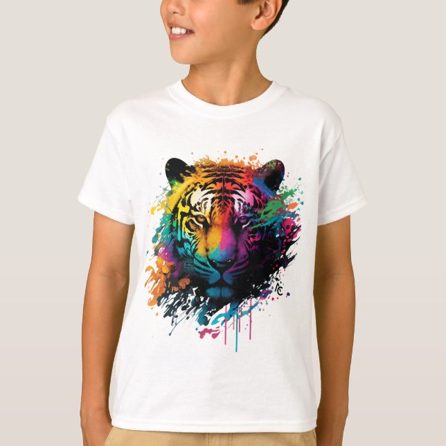 T-shirt Graffiti en encre de tigre (Devant)