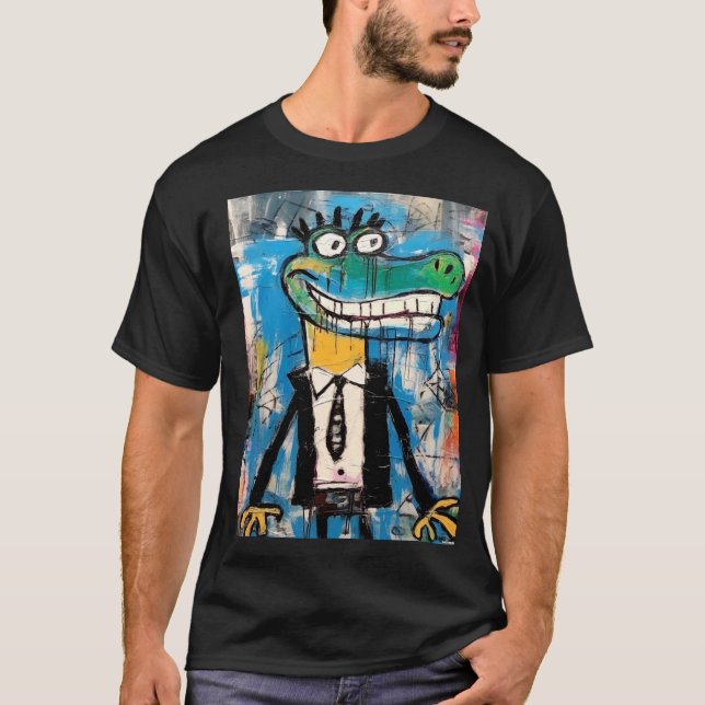 T-shirt Graffiti Gator Art de rue Crocodile (Devant)