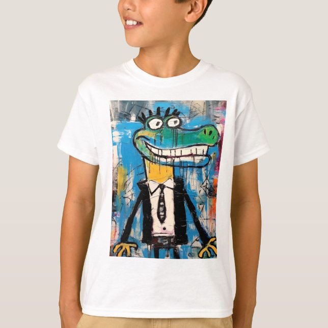 T-shirt Graffiti Gator Street Art Crocodile (Devant)