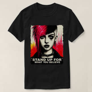 T-shirt Graffiti Graffiti Grunge de Punk Rock Girl Street