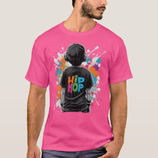 T-shirt Graffiti Grunge Paint Splateaux Par Enfant Portant