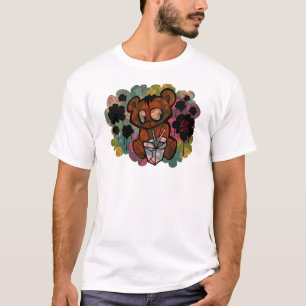 T-shirt Graffiti inspiré japonais d'ours - Desig abstrait