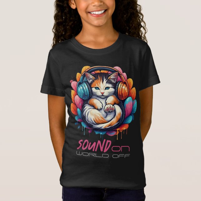 T-Shirt Graffiti Kitty Vibe Vêtements - Calico (Devant)