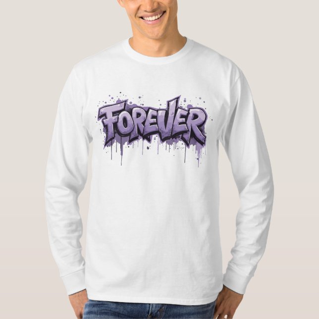 T-shirt Graffiti Lavender Infinity "FOREVER" (Devant)