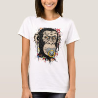 Graffiti Monkey Visage Art - Style Rue Abstrait