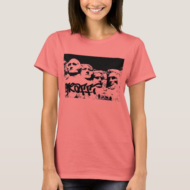 T-shirt graffiti mont rushmore (Devant)