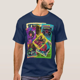 T-shirt Graffiti musique vinyle vintage 1980 90 années 80