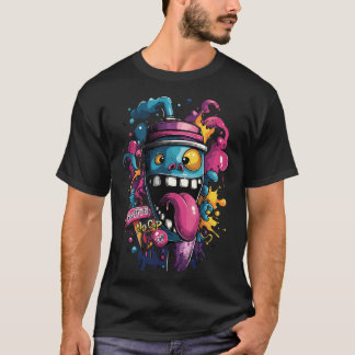 T-shirt Graffiti Pas de Casquette Spray Can Streetwear T-s