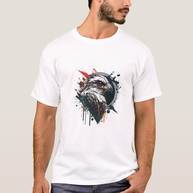 T-shirt Graffiti Peinture Aigle Oiseau Peinture artistique (Devant)