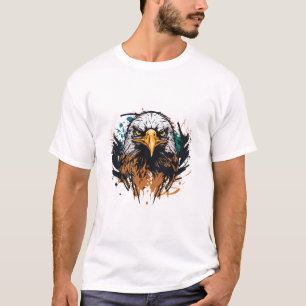 T-shirt Graffiti Peinture Aigle Oiseau Peinture artistique